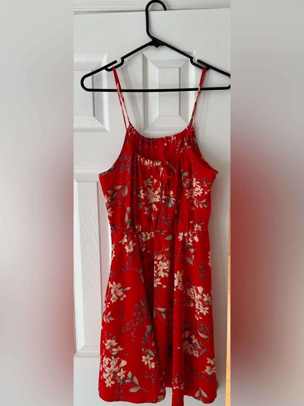 Red Floral Satin Slip Dress - Women Intimates & Sleepwear